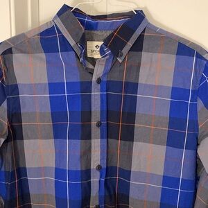 Sperry Long Sleeve Button Front Shirt Mens Size Medium 100% Cotton